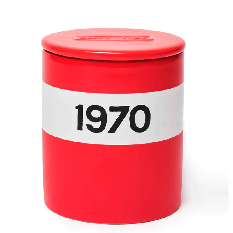 1970 Red Ceramic - Candle - Image 2