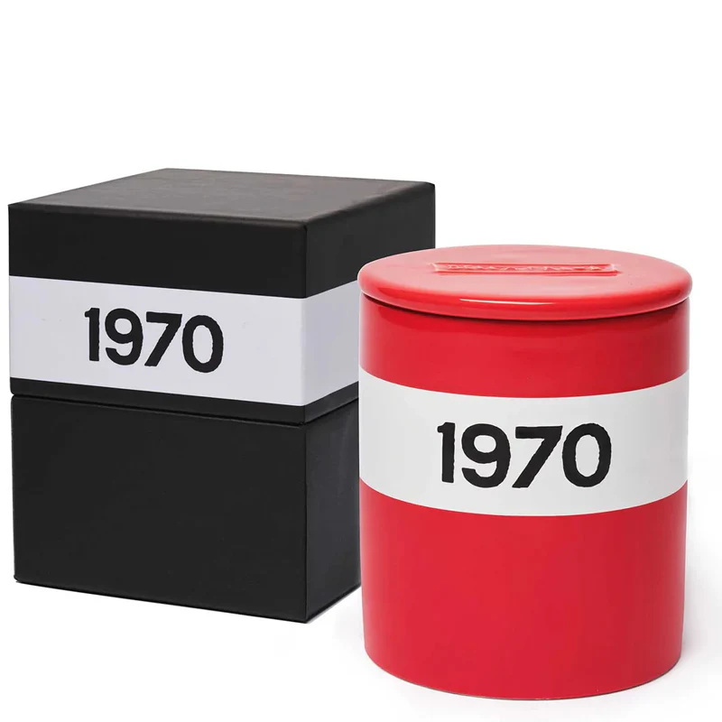 1970 Red Ceramic - Candle - Image 3