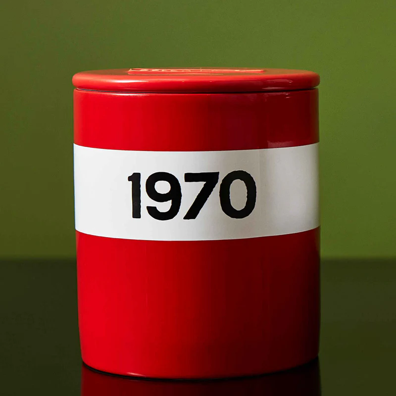 1970 Red Ceramic - Candle - Image 4