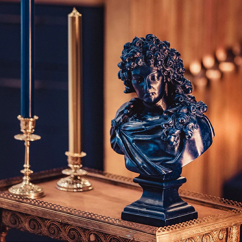 Bust Candle Collection Louis XIV - Candle (navy blue) - Image 2