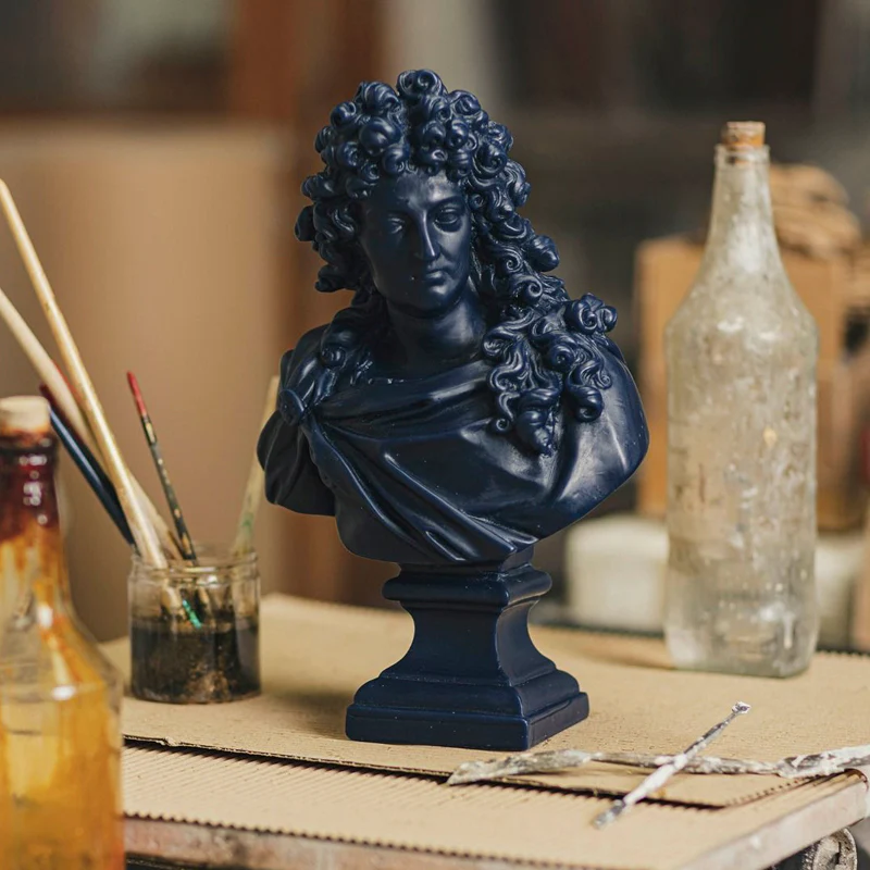Bust Candle Collection Louis XIV - Candle (navy blue) - Image 3